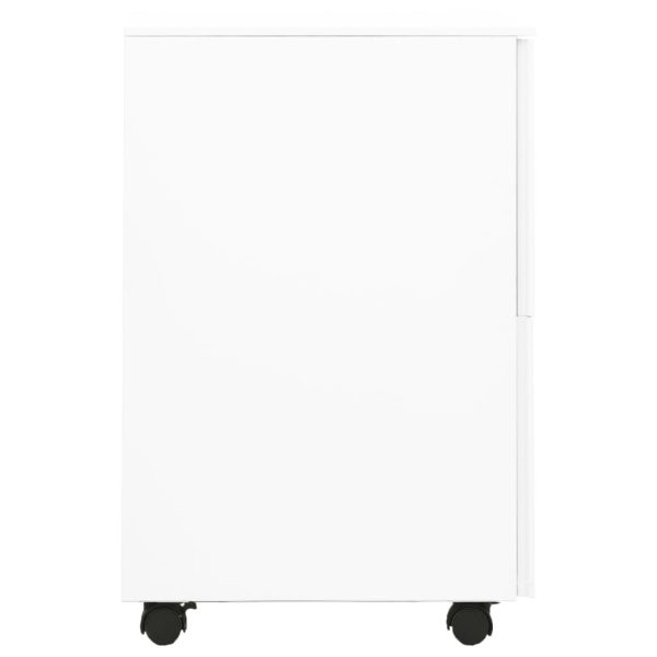 Mobile File Cabinet 39x45x67 cm Steel – White