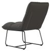 Leisure Chair with Metal Frame Velvet – Dark Grey