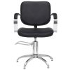 Salon Chair Black Faux Leather