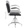 Salon Chair Black Faux Leather