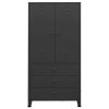 Industrial Wardrobe 90x50x180 cm Metal – Black