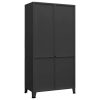 Industrial Wardrobe 90x50x180 cm Metal – Black