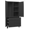 Industrial Wardrobe 90x50x180 cm Metal – Black