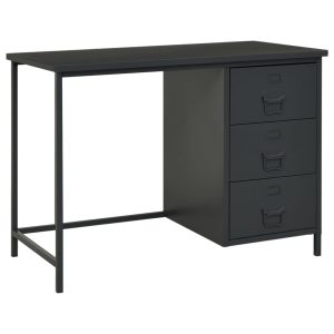 Industrial Desk with Drawers 105x52x75 cm Steel – Anthracite