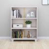 Book Cabinet 85x35x112 cm Solid Wood Pine – White