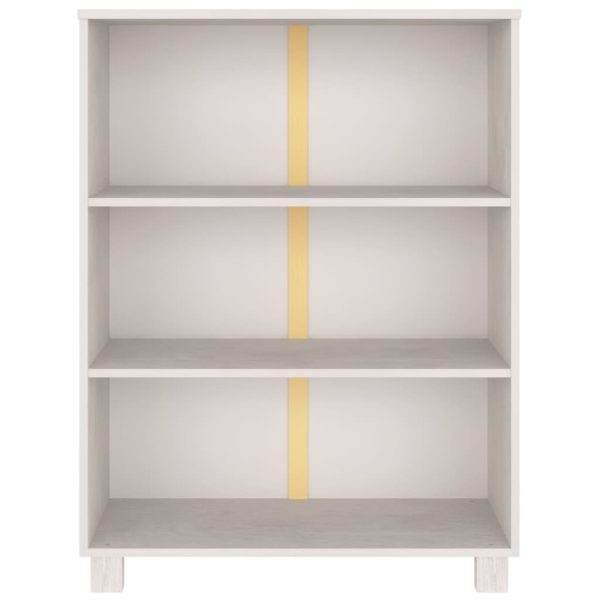 Book Cabinet 85x35x112 cm Solid Wood Pine – White