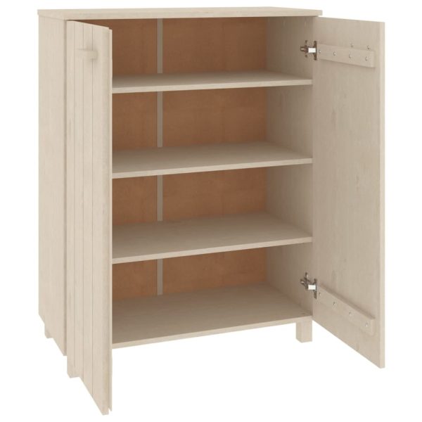 Shoe Cabinet 85x40x108 cm Solid Wood Pine – Honey Brown