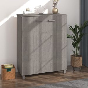 Shoe Cabinet 85x40x108 cm Solid Wood Pine – Light Grey