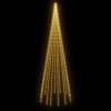 Christmas Tree on Flagpole Warm White LEDs – 500×160 cm, Straight shaped LED lights