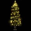 Swirl Christmas Tree with Pot and LEDs PVC – 120×65 cm, Green