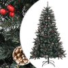 Artificial Christmas Tree with Stand Green PVC – 120×68 cm