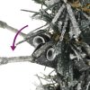 Artificial Slim Christmas Tree with Flocked Snow PVC&PE – 120×48 cm