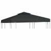 Waterproof Gazebo Cover Canopy 310 g / m – 3×3 m, Dark Grey