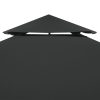 Waterproof Gazebo Cover Canopy 310 g / m – 3×3 m, Dark Grey