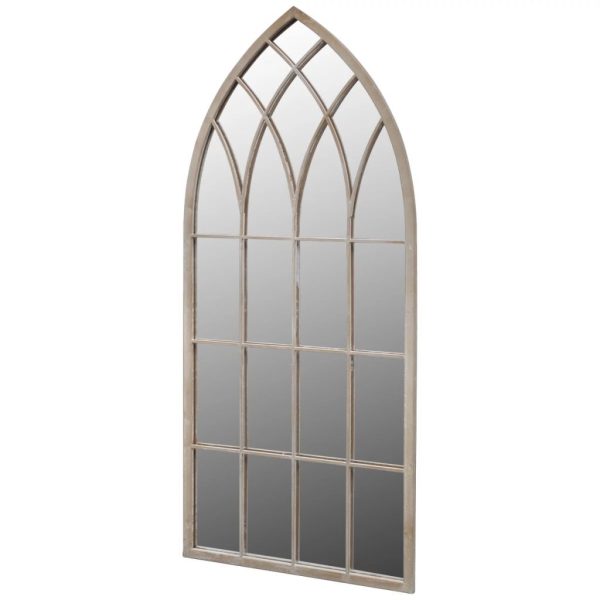Rustic Arch Garden Mirror for Both Indoor and Outdoor Use – 115×50 cm