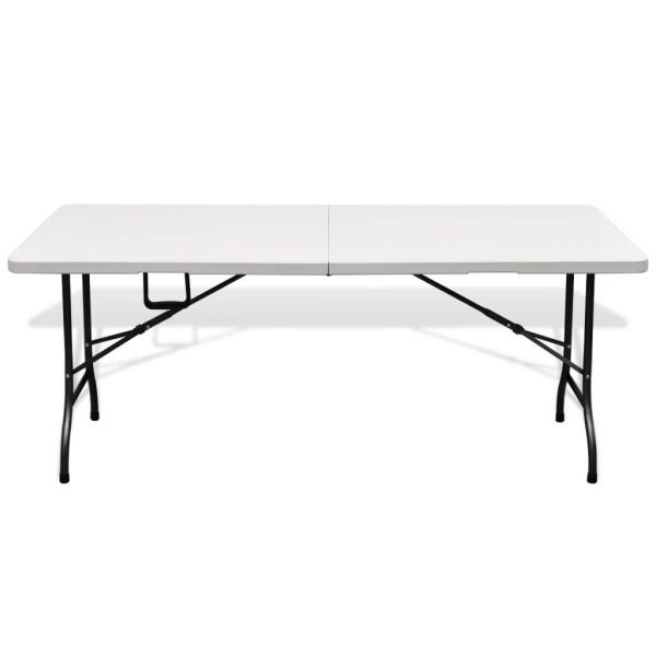 Folding Garden Table White 180x75x74 cm HDPE