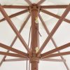 Outdoor Parasol with Wooden Pole 350 cm – Sand White