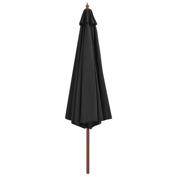 Outdoor Parasol with Wooden Pole 350 cm – Anthracite