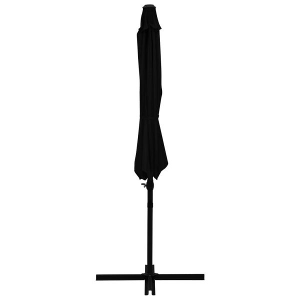 Cantilever Umbrella with Steel Pole – 300×255 cm, Anthracite