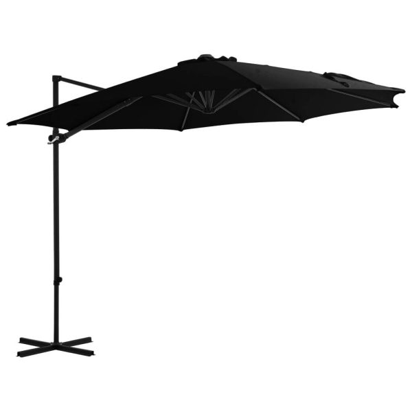 Cantilever Umbrella with Steel Pole – 300×255 cm, Anthracite