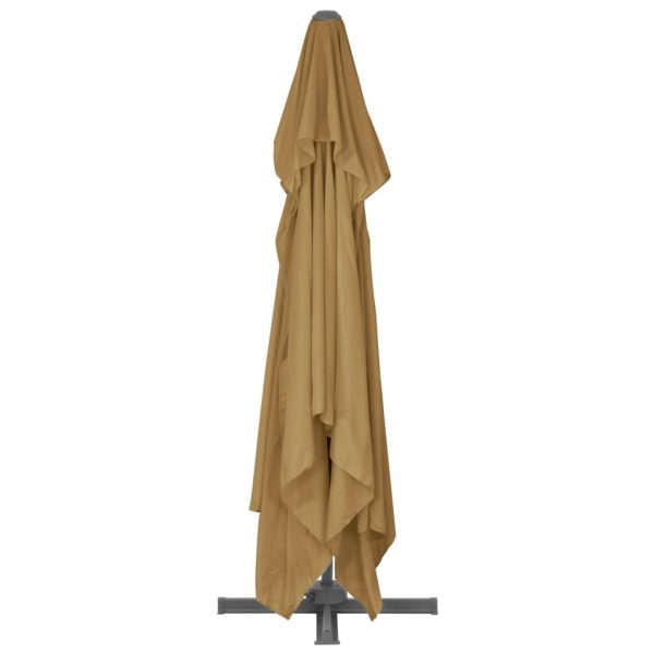 Cantilever Umbrella with Aluminium Pole – 400×300 cm, Taupe