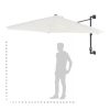 Wall-Mounted Parasol with Metal Pole 300 cm – Sand