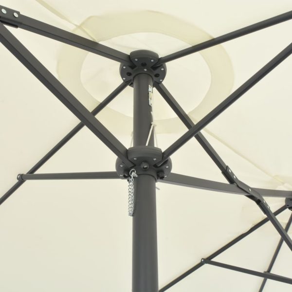 Outdoor Parasol with Aluminium Pole 460×270 cm – Sand