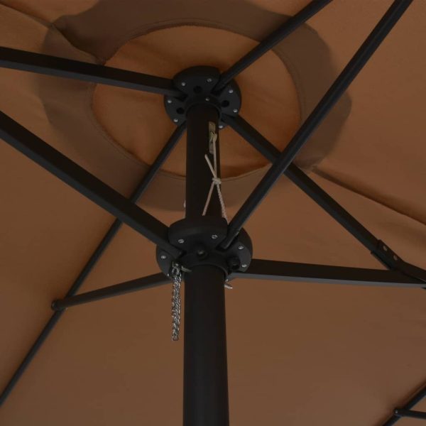 Outdoor Parasol with Aluminium Pole 460×270 cm – Taupe