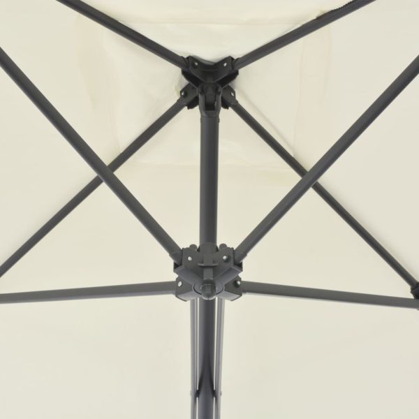 Outdoor Parasol with Steel Pole 250×250 cm – Sand