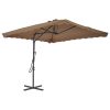 Outdoor Parasol with Steel Pole 250×250 cm – Taupe