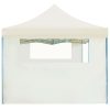 Folding Pop-up Party Tent with 5 Sidewalls 3×9 m – Cream