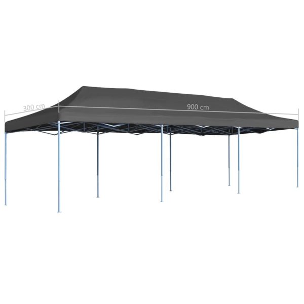 Folding Pop-up Party Tent 3×9 m – Anthracite