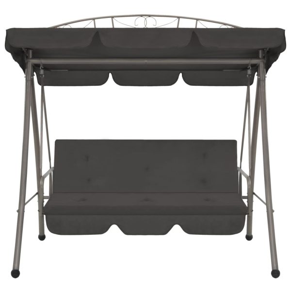Outdoor Convertible Swing Bench with Canopy – Anthracite