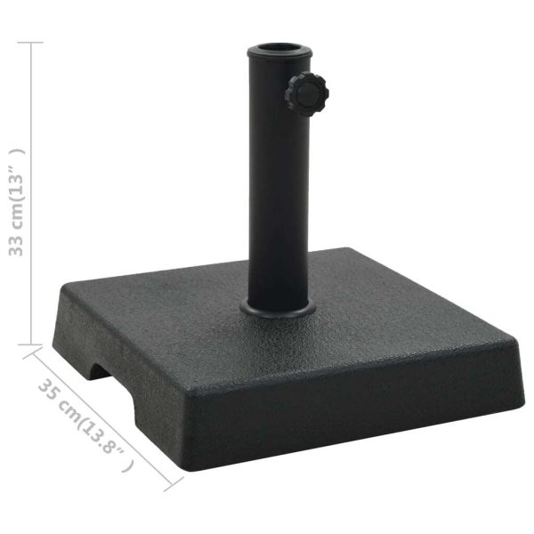 Parasol Base Polyresin Black – 8 kg, Square