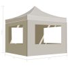 Professional Folding Party Tent with Walls Aluminium – 3×3 m, Cream