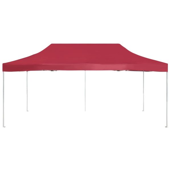 Professional Folding Party Tent Aluminium – 6×3 m, Wine Red