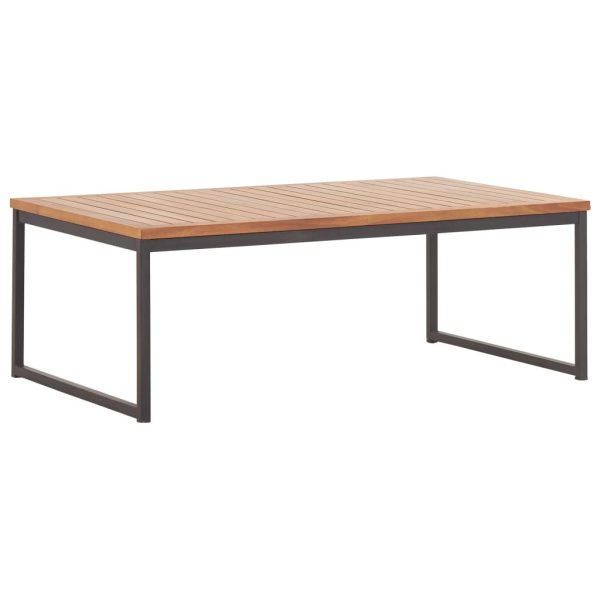 Coffee Table 100x60x36cm Solid Acacia Wood and Steel