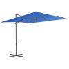 Cantilever Umbrella with Steel Pole – 250×250 cm, Blue