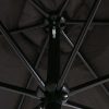 Outdoor Parasol with Metal Pole 300 cm – Black