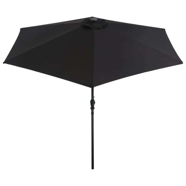 Outdoor Parasol with Metal Pole 300 cm – Black