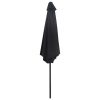 Outdoor Parasol with Metal Pole 300 cm – Black