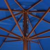 Outdoor Parasol with Wooden Pole 350 cm – Blue