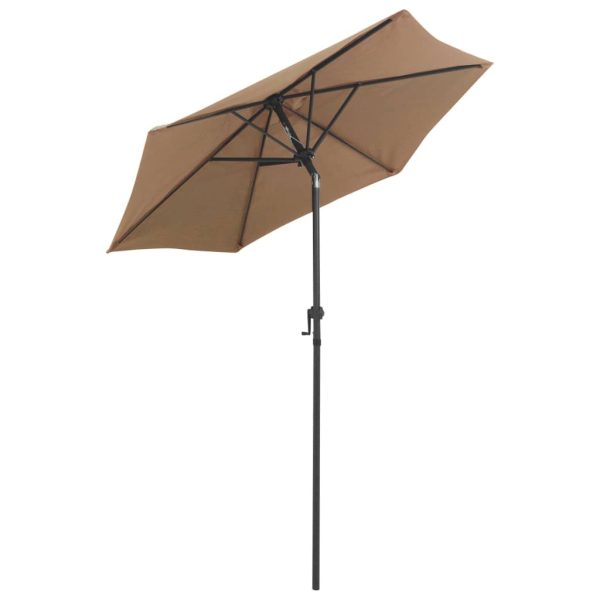 Parasol 200×211 cm Aluminium – Taupe