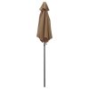 Parasol 200×211 cm Aluminium – Taupe