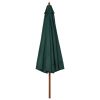 Outdoor Parasol with Wooden Pole 330 cm – Green