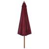Outdoor Parasol with Wooden Pole 330 cm – Burgundy