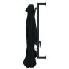 Wall-Mounted Parasol with Metal Pole 300 cm – Black