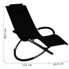 Children’s Sun Lounger Steel Black