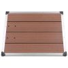 Outdoor Shower Tray WPC Stainless Steel – 80×62 cm, Brown