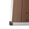 Outdoor Shower Tray WPC Stainless Steel – 110×62 cm, Brown